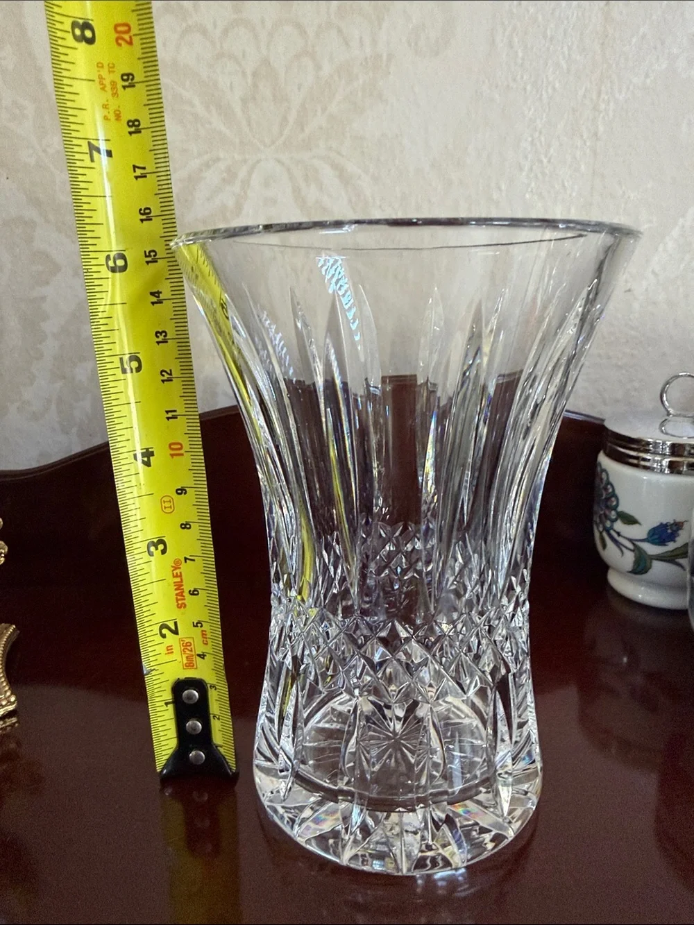 Vintage Waterford Crystal diamond cut Vase